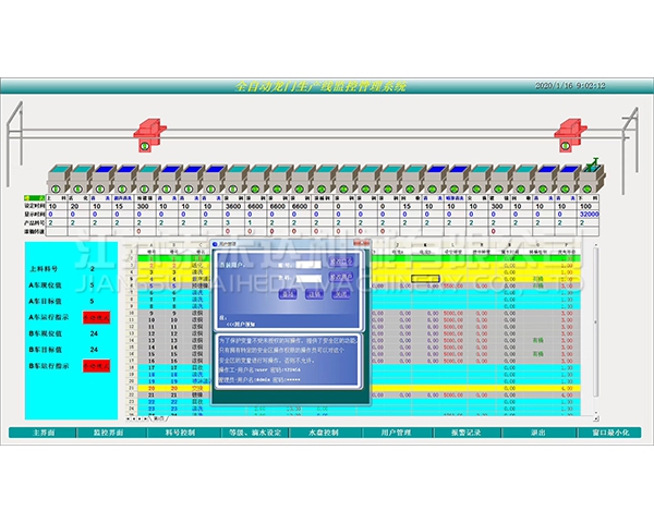 迪庆全自动龙门生产线监控管理系统